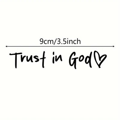 2Pcs Trust in God Car Rearview Mirror Sticker, Car Rearview Mirror Decal, Inspirational Vinyl Sticker, Ideal Christian Gift