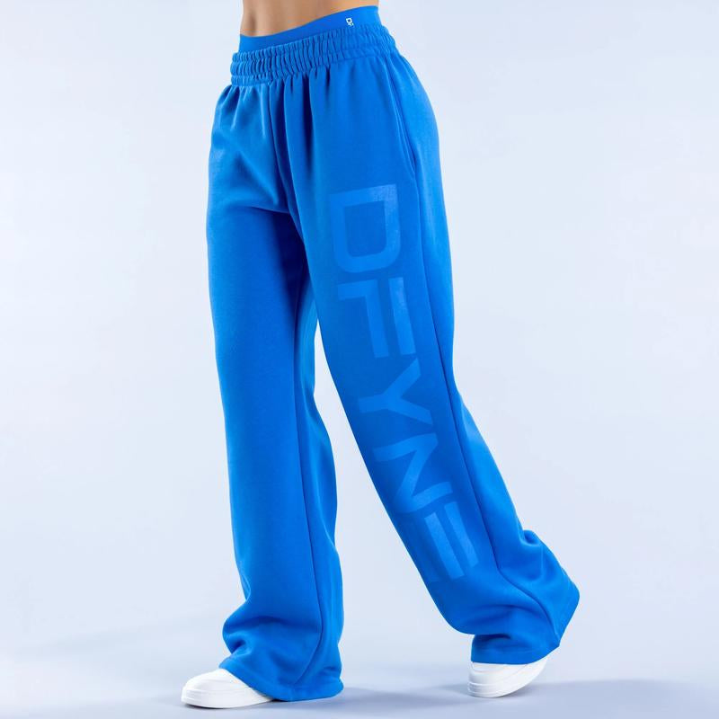 DFYNE Signature Wide Leg Jogger - Fitted Sweatpants with Drawstring Waist for Comfortable Wear