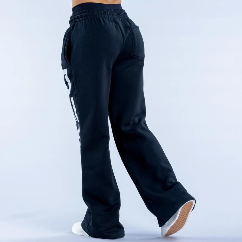 DFYNE Signature Wide Leg Jogger - Fitted Sweatpants with Drawstring Waist for Comfortable Wear
