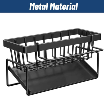 Kitchen Sink Corner Sponge Drain Rack Sink Caddy Ultitunctional Durable Cleaning Tool Organizer Storage Rackdish Soap Dishdoth Brushes Holder for Kitchen & Bathroom